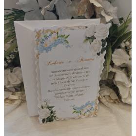 INVITO NOZZE D'ARGENTO CON BUSTA