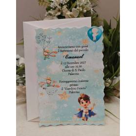 INVITO BATTESIMO BIMBO PICCOLO PRINCIPE