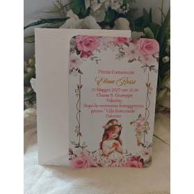 INVITO PRIMA COMUNIONE RAGAZZA