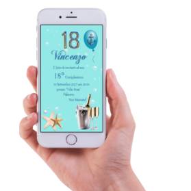 INVITO DIGITALE 18 ANNI RAGAZZO MARINO