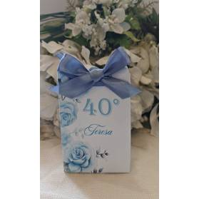 SCATOLINA COMPLEANNO 40 ANNI CON CONFETTI