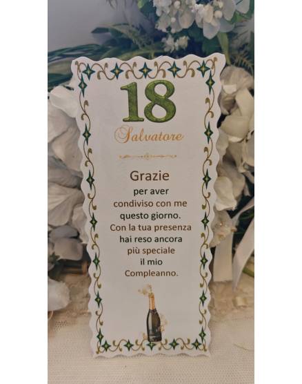 SEGNAPOSTO 18 anni