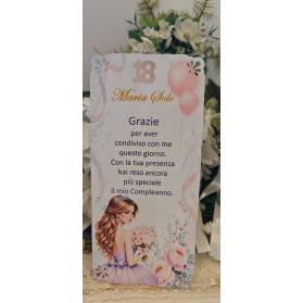 SEGNAPOSTO 18 ANNI RAGAZZA ANGOLI TRAFORATI