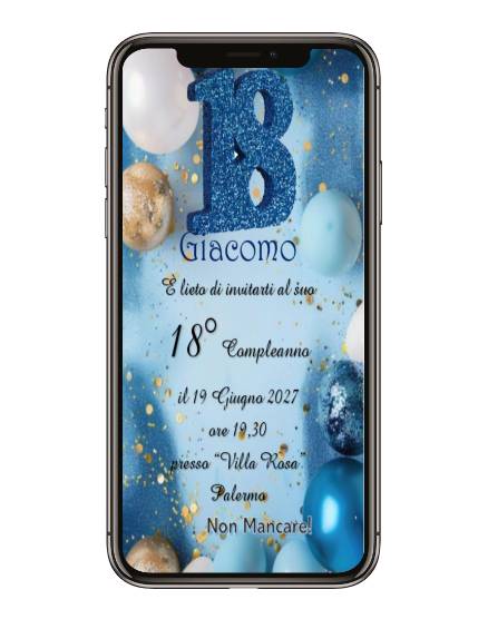INVITO DIGITALE 18 ANNI