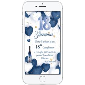 INVITO DIGITALE 18 ANNI RAGAZZO