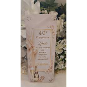 SEGNAPOSTO 40 ANNI DONNA ANGOLI TRAFORATI