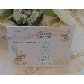 SEGNATAVOLO BATTESIMO GEMELLI ORSETTI ANGOLI TRAFORATI