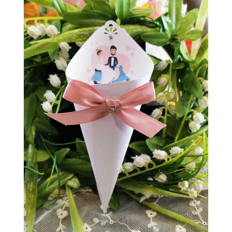 Fustella Per Scrapbooking Sposini Con Mazzo – Stencil Taglio 7,6 X 6,7 Cm – Per Biglietti E Inviti