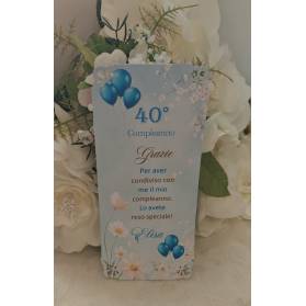 SEGNAPOSTO 40 ANNI DONNA ANGOLI TRAFORATI