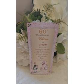 SEGNAPOSTO 60 ANNI DONNA ANGOLI TRAFORATI