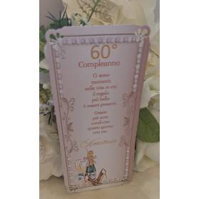 SEGNAPOSTO 60 ANNI DONNA ANGOLI TRAFORATI