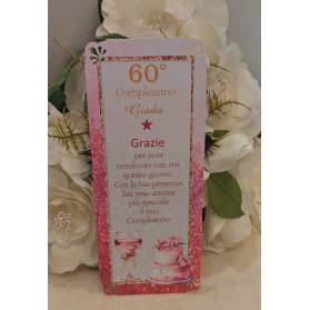 SEGNAPOSTO 60 ANNI DONNA ANGOLI TRAFORATI