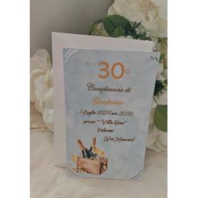 INVITO 30 ANNI UOMO CON BUSTA