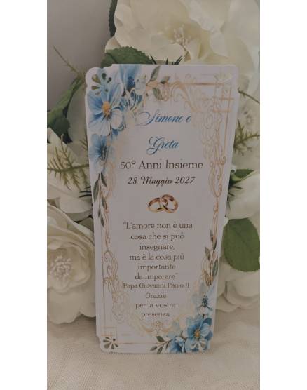Segnalibro nozze oro