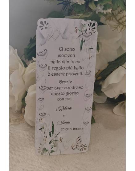 Segnalibro nozze oro