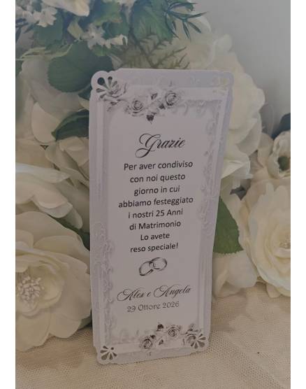 Segnalibro nozze oro