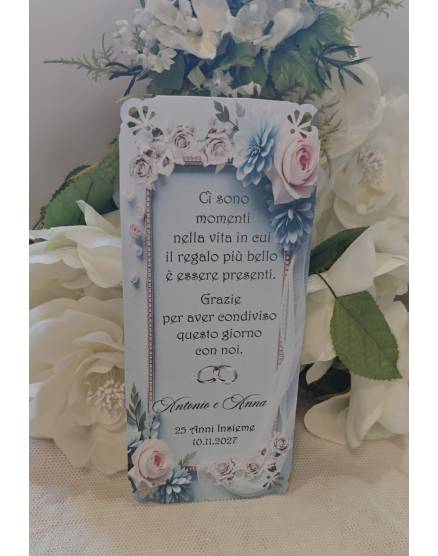 Segnalibro nozze oro