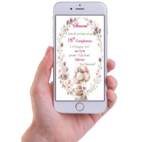 INVITO DIGITALE 18 ANNI RAGAZZA