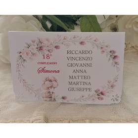SEGNATAVOLO 18 ANNI CON NOMI INVITATI