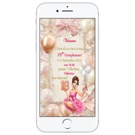 INVITO DIGITALE 18 ANNI RAGAZZA PRONTO IN 4 ORE
