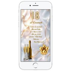 INVITO DIGITALE 18 ANNI RAGAZZO PRONTO IN 4 ORE
