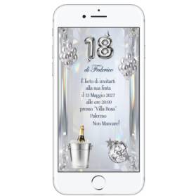 INVITO DIGITALE 18 ANNI RAGAZZO PRONTO IN 4 ORE