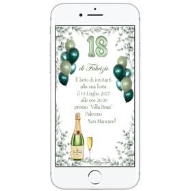INVITO DIGITALE 18 ANNI RAGAZZO PRONTO IN 4 ORE