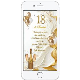 INVITO DIGITALE 18 ANNI RAGAZZO PRONTO IN 4 ORE