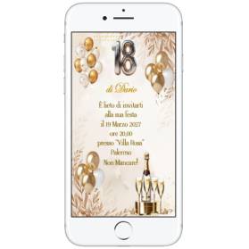INVITO DIGITALE 18 ANNI RAGAZZO PRONTO IN 4 ORE