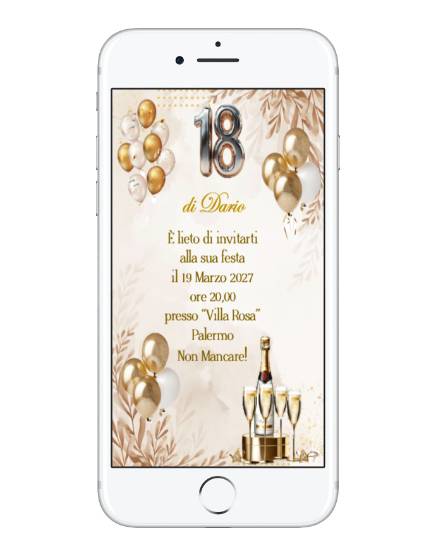 INVITO DIGITALE 18 ANNI