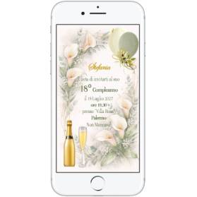 INVITO DIGITALE 18 ANNI RAGAZZA PRONTO IN 4 ORE
