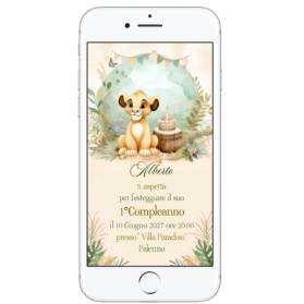 INVITO DIGITALE COMPLEANNO RE LEONE