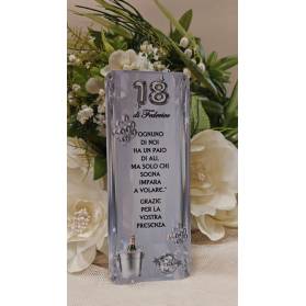SEGNAPOSTO 18 ANNI RAGAZZO ARGENTO