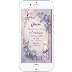 INVITO DIGITALE 18 ANNI RAGAZZA PRONTO IN 4 ORE