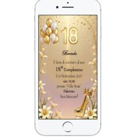 INVITO DIGITALE 18 ANNI RAGAZZA PRONTO IN 4 ORE