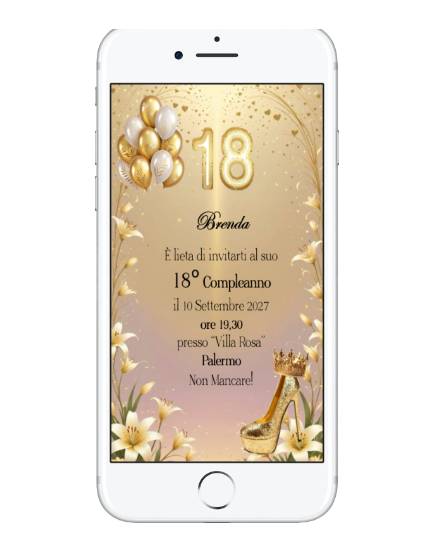 INVITO DIGITALE 18 ANNI
