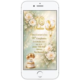 INVITO DIGITALE 18 ANNI RAGAZZA PRONTO IN 4 ORE