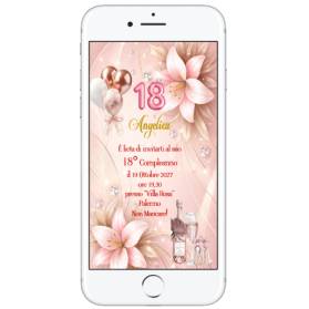 INVITO DIGITALE 18 ANNI RAGAZZA PRONTO IN 4 ORE