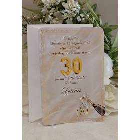 INVITO 30 ANNI UOMO CON BUSTA
