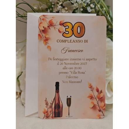 INVITO COMPLEANNO ADULTI