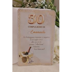 INVITO 30 ANNI UOMO CON BUSTA
