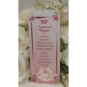 SEGNAPOSTO 70 ANNI DONNA ANGOLI TRAFORATI