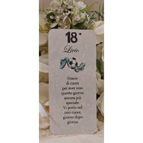 SEGNAPOSTO 18 ANNI RAGAZZO