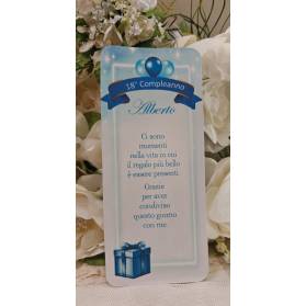 SEGNAPOSTO 18 ANNI RAGAZZO