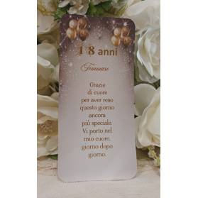 SEGNAPOSTO 18 ANNI RAGAZZO