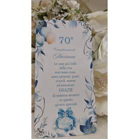 SEGNAPOSTO 70 ANNI DONNA ANGOLI TRAFORATI