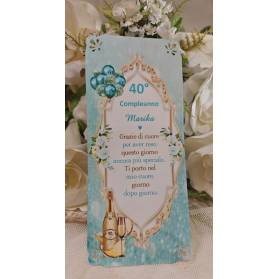 SEGNAPOSTO 40 ANNI DONNA ANGOLI TRAFORATI