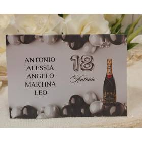 SEGNATAVOLO 18 ANNI CON NOMI INVITATI