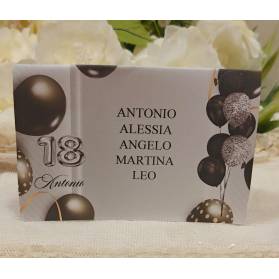 SEGNATAVOLO 18 ANNI CON NOMI INVITATI