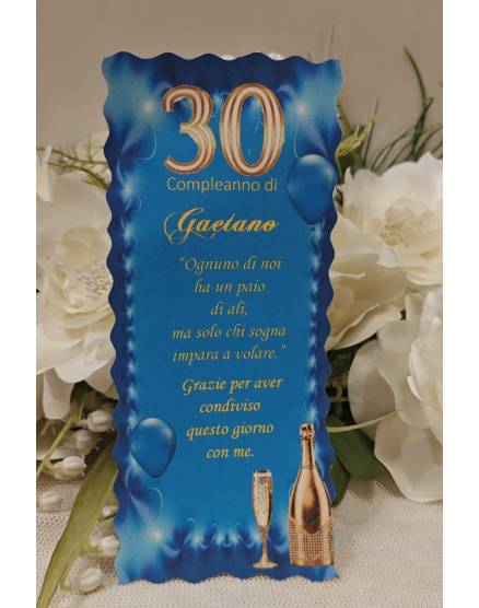 SEGNAPOSTO compleanno adulti